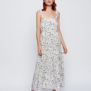 Zara Floral Summer 100% Cotton Dress with Bow Fits S-M-L